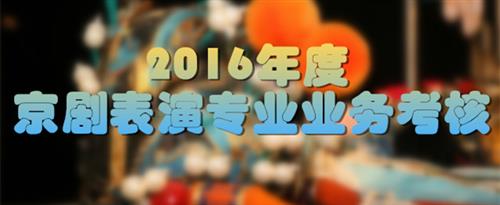 鸡巴美女艹逼国家京剧院2016年度京剧表演专业业务考...